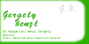 gergely wenzl business card
